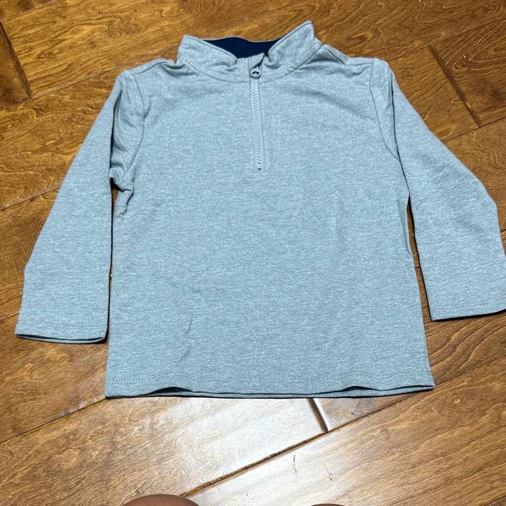 NWT Size 4T Gray Quarter zip Long Sleeve Sweater
